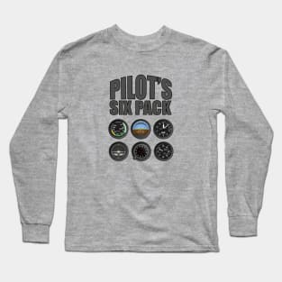 Pilots Six Pack Instrument cluster Long Sleeve T-Shirt